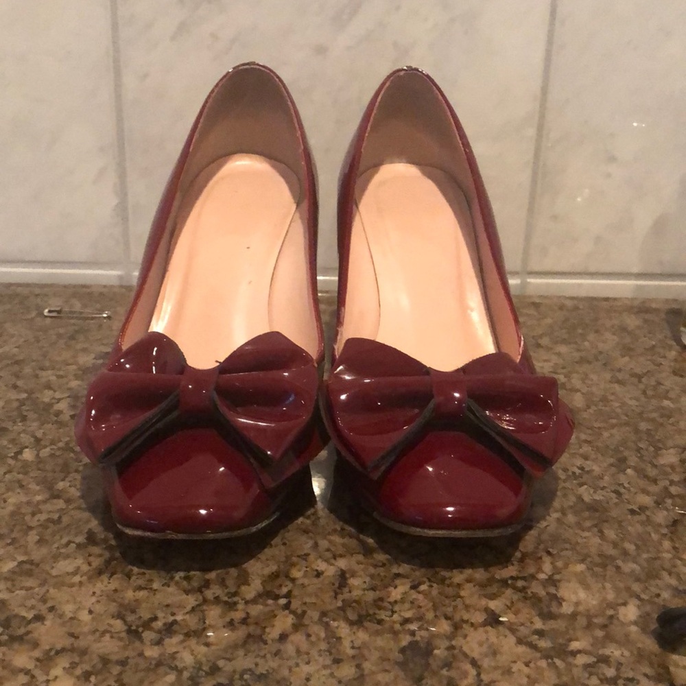 Kate Spade Patent Bow Pumps